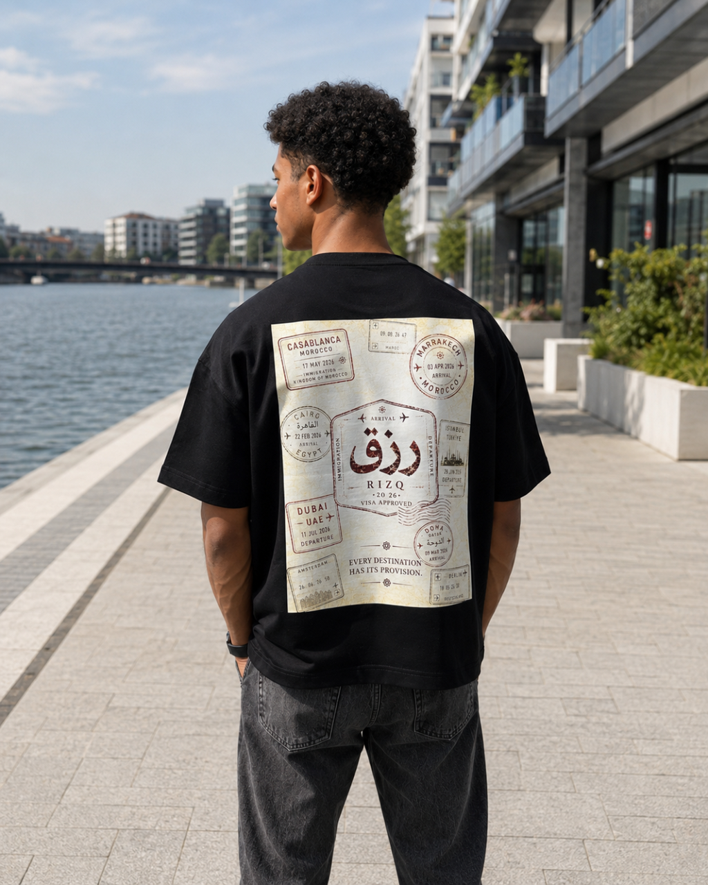 RIZQ Passport Oversized Tee